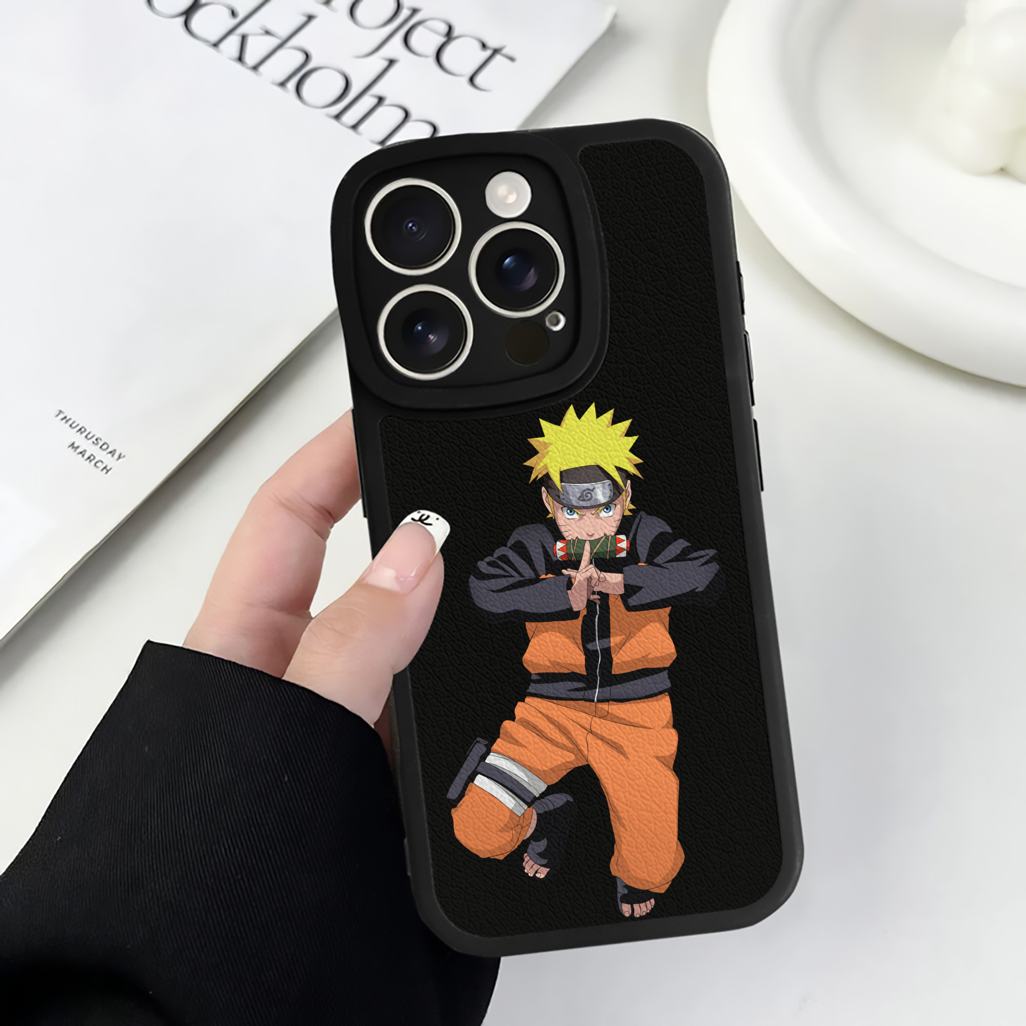 （画像用） NARUTO -ナルト- うずまき ナルト Uzumaki Naruto 【iPhone 16シリーズ対応】シリコンスマホケース（レザー調） 材質：シリコン
